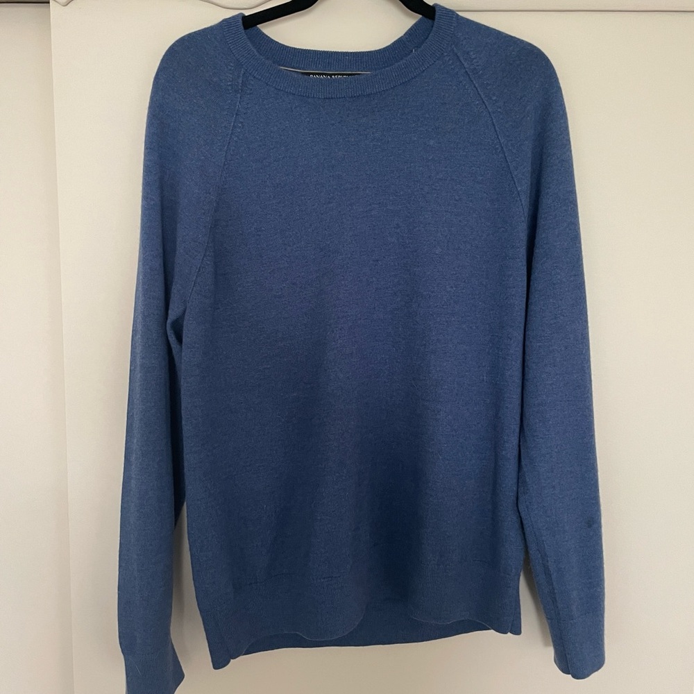 Banana Republic Men’s Merino Wool Sweater Blue Size L